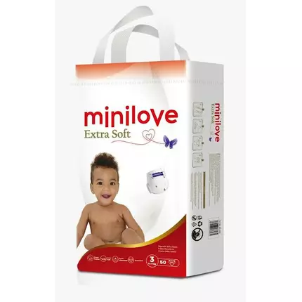 Minilove Extra Soft Disposable Baby Diapers Size 3 (6-11kg) (Pack of 250 pcs)