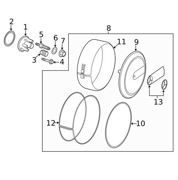 Mercedes Benz Genuine STUD BOLT WITH COLLAR 0009905815