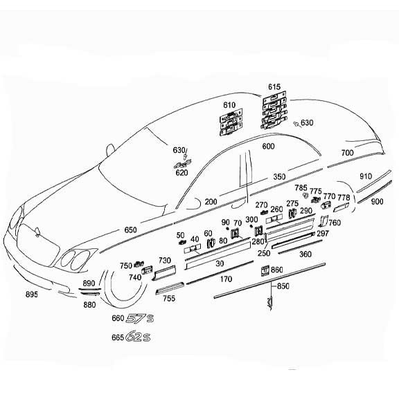 Mercedes Benz Genuine CLAMP 0009914898