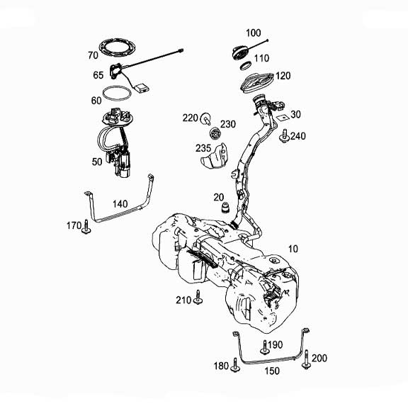 Mercedes Benz Genuine COMBI-SCREW W FEATURE 0019905403