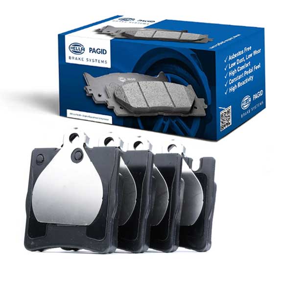 Hella Pagid (HELLA # 8DB355008451) REAR DISC BRAKE PAD SET For Mercedes Benz 0054201920