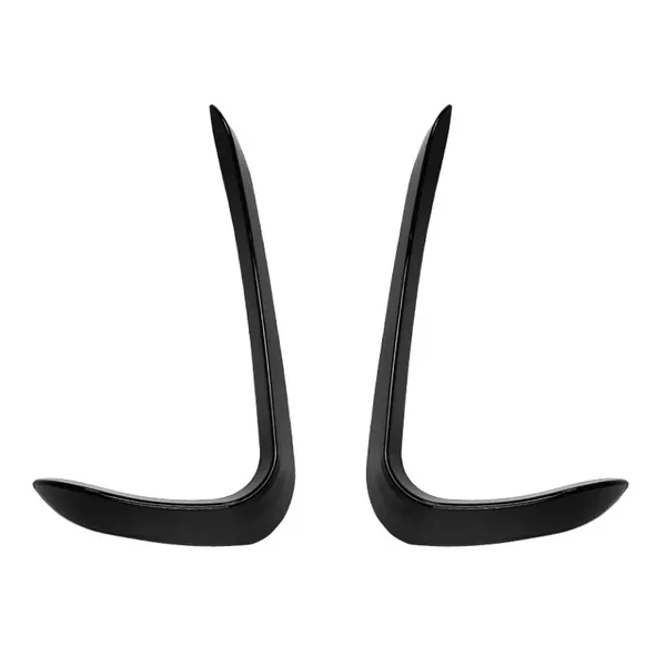 Front M Sports Bumper Fog Lamp Light Air Intake Wind Knife Trim Skirts Canard Splitters Glossy Black Zst-636 Gb CC-6013 Compatible With Bmw X6 F15 2014-2019