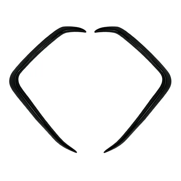 Front Bumper Lip Splitter Diffuser Skirts Flag Canard Glossy Black Zst-670 Gb CC-6236 Compatible With BMW X6 G06 Pre-facelift M Sport 2019-2022