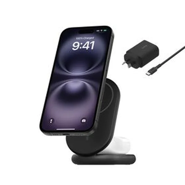 Belkin BoostCharge 2-in-1 Magnetic Foldable Wireless Charger with Qi2 15W