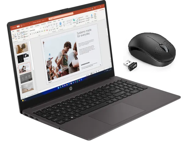 HP 250 G10 15.6' Intel N100 8GB 256GB SSD Laptop-SBR Mouse