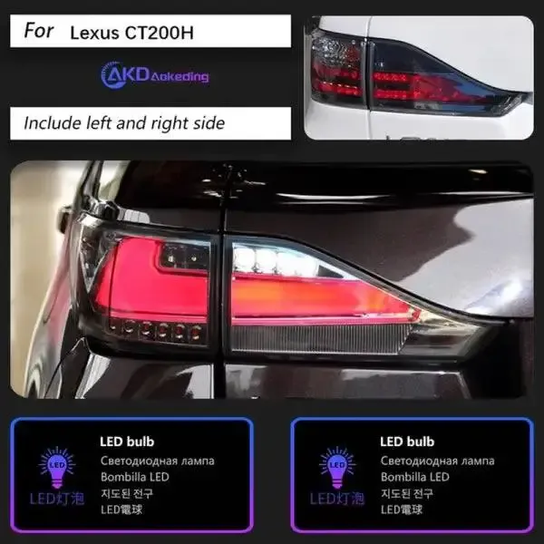 LED Tail Lamp DRL Dynami Signal Brake Compatible With Lexus CT200H 2011-2017