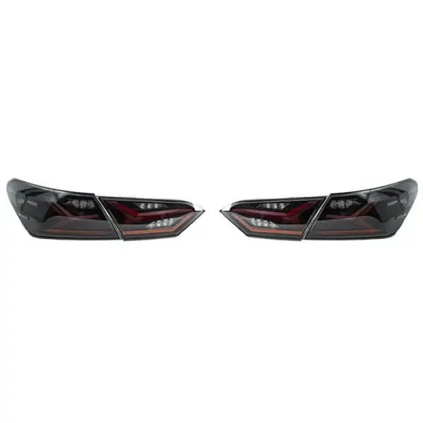 Upgraded Tail Light Lamp Xenon Taillight Retrofit Upgrade Modified Led Drl Hid Y Style Smoke Red CC-5621 Compatible With Toyota Camry 2018-2024 8th Generation