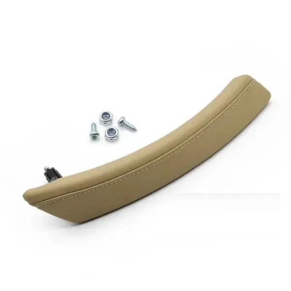 Front Left Passenger Side Inner Door Pull Handle Assembly 51416983669 Beige CC-4951 Compatible With BMW 5 Series E60 E61 2006-2010