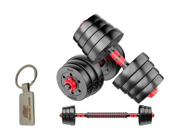 20KG Barbell and Dumbbells Weight Set Adjustable With TIT Keychain