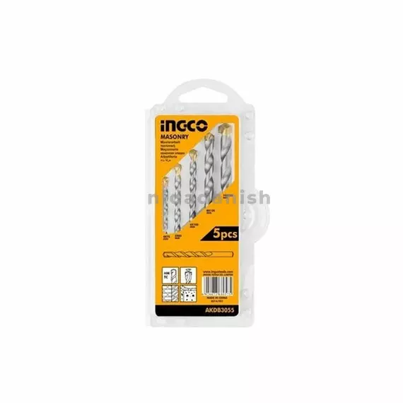 Ingco Masonry Drill Bits Set 5pcs AKDB3055