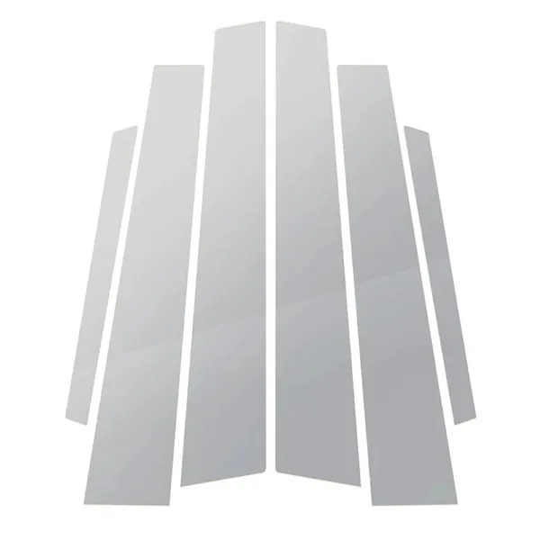 Door Window Middle Column B Pillar Piller Strips Trim Cover Chrome CC-5985 Compatible With Mercedes Benz S Class W222 2014-2020