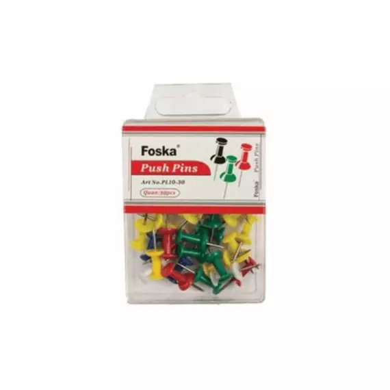 Foska Push Pins Indicator Pin 25mm PL10-30 15815 Pack of 30