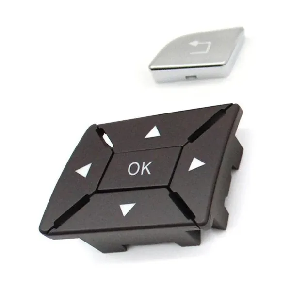 Steering Wheel Control Switch Knob Button Cover 17254002628495 Moka Left B CC-7850 Compatible With Mercedes A B C E Class Gla W204 W246 W207 W212 W176 W156 Cla W117 Cls W218 Slk Slc W172