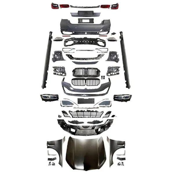 Luxury Line Upgrade Facelift Conversion Bodykit Bumper Hood Trunk Headlight Taillight CC-6340 Compatible With BMW 7 Series G12 G70 2016-2020 To G12 G70 LCI 2021+