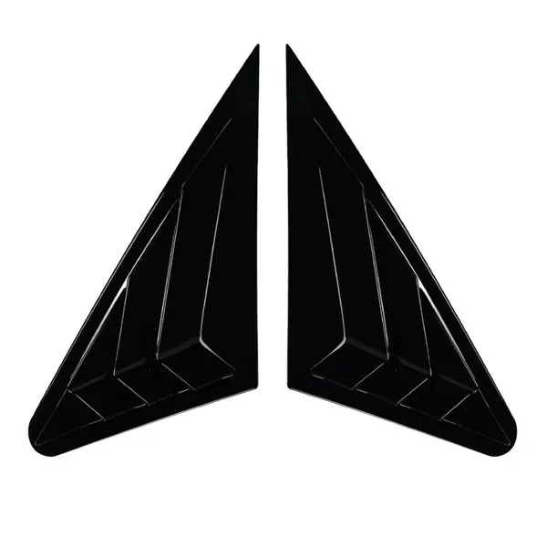 Rear Window Louvers Sticker Rear Triangle Window Shade Spoiler Trim Accessories Zst-842 Gb Glooy Black CC-7134 Compatible With Audi A3 8v 2014-2020