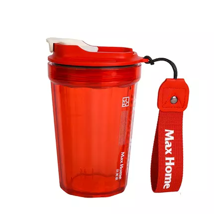 Nadstar1 Max Home Sport Bottle 370ML Water Bottle Glass Travel Coffee Mug ,Plastic Tritan Reusable Cup with Leakproof Lid HC-5650