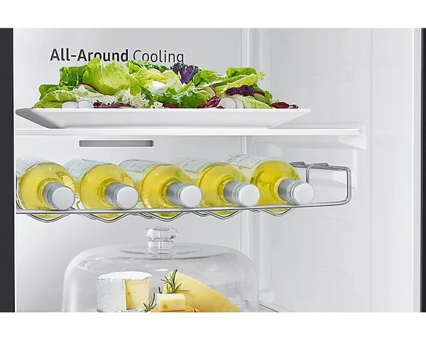 SAMSUNG 617L Side by Side Fridge, Non-plumbed Water & Ice dispenser, Gentle Black RS64R5311B4