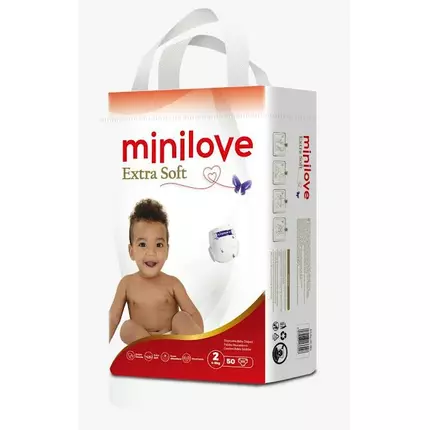 Minilove Extra Soft Disposable Baby Diapers Size 2 (4-8kg) (Pack of 250pcs)