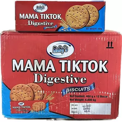 Mama TikTok Digestive Biscuit 400g (Pack of 12 Pcs)