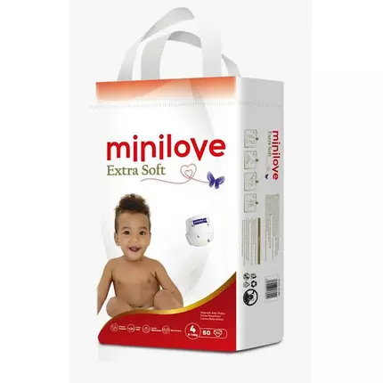Minilove Extra Soft Disposable Baby Diapers Size 4 (9-14kg) (Pack of 250pcs)