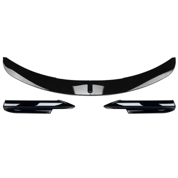 M Tech M Sports M Performance Front Bumper Side Lip Spoiler Skirts Splitter Zst-396 Gb Glossy Black Zst-396+zst-422 Glossy Black CC-3976 Compatible With Bmw 3 Series E90 2004-2008