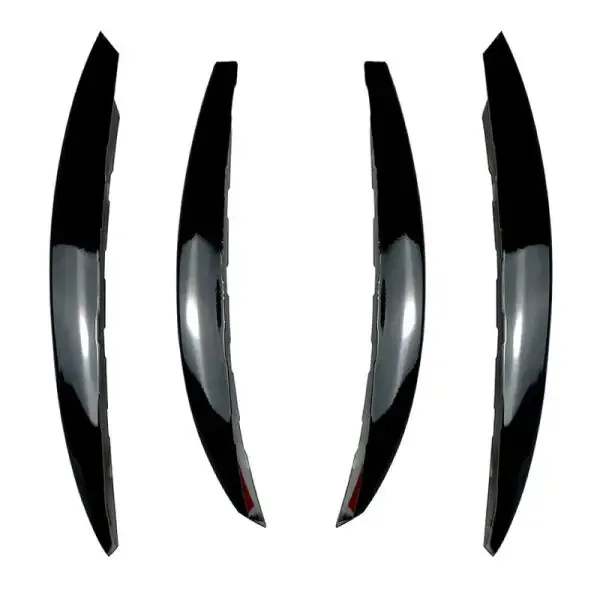 Front Bumper Lip Splitter Skirts Flag Spoiler Zst-276 Gb Glossy Black CC-4249 Compatible With Mercedes C Class W206 2022+ Amg C43 C63