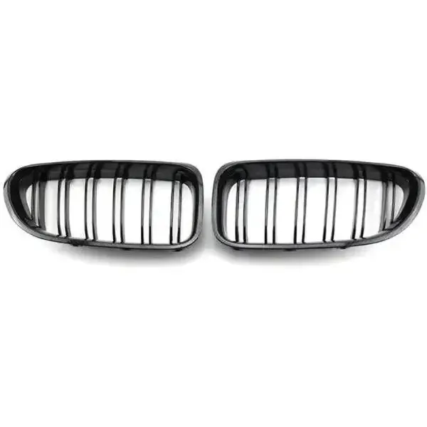 Front Bumper Grill Carbon Fiber Look CC-1586 Compatible With Bmw 6 Series F12 2011-2018
