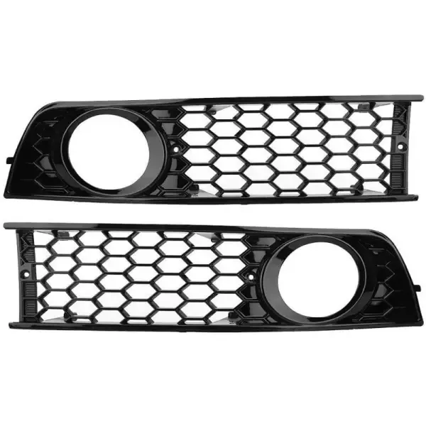 S Line Sport Bumper Fog Lamp Grill Frame Cover CC-3256 Compatible With Audi A4 2002-2005 B6