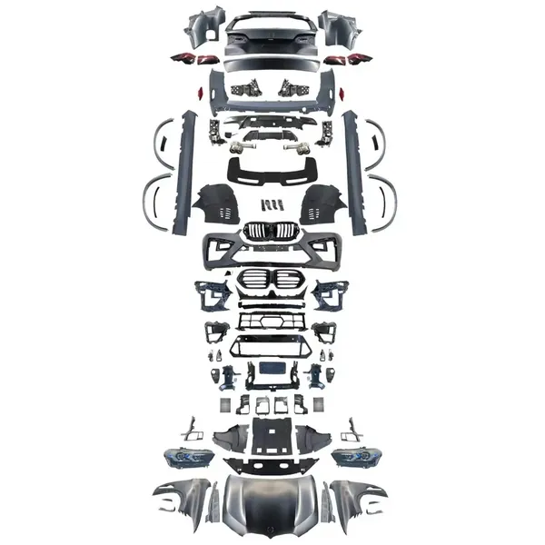 Upgrade Facelift Conversion Bodykit Bumper Headlight Taillight Hood Side Skirts CC-6612 Compatible With BMW X5 E70 2006-2013 To G05 LCI X5M F95