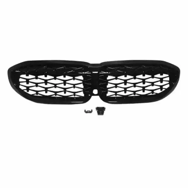 Front Bumper Grill Diamond Black CC-1552 Compatible With Bmw 3 Series G20 2019-2022