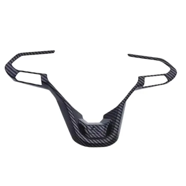 Steering Wheel Trim Frame Carbon Fiber D2 CC-3249 Compatible With Volkswagen Virtus Arteon Golf 8 Vw Id.3 Passat B8 T-cross Tiguan Touareg Vw T6