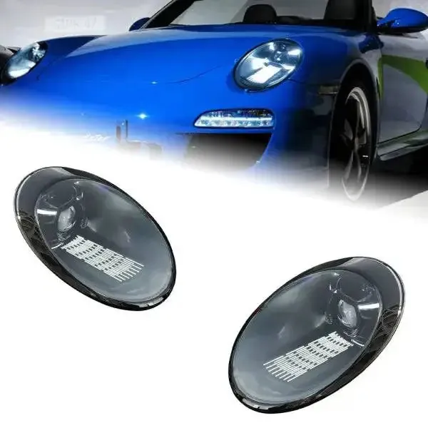 LED Headlight Projector Lens DRL Head lamp light Compatible With Porsche 997.1 997.2 911 2005-2012