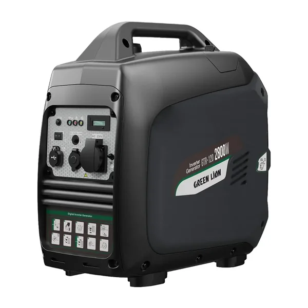 Green Lion Gasoline Inverter Generator GTR120 - Black