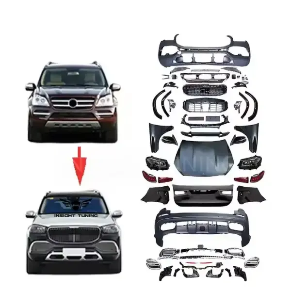 UPGRADE FACELIFT TO GLS MAYBACH W167 X167 2022 BODY KIT Compatible With MERCEDES BENZ GL W164 2006-2012