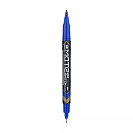 Deli Double Sided Permanent Marker Blue EU10430