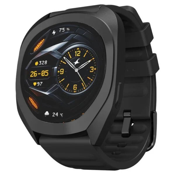 Titan Fastrack Cosmix Smartwatch, 1.32 inches AMOLED Display, Black