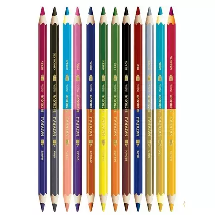 Nataraj Bi-Colour Pencils Hexagon 24 Colours P06971