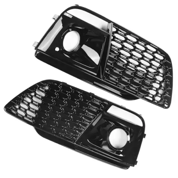 Fog Lamp Light Grill Cover Frame With Fog Lamp Hole CC-3326 Compatible With Audi Q5 2018-2020