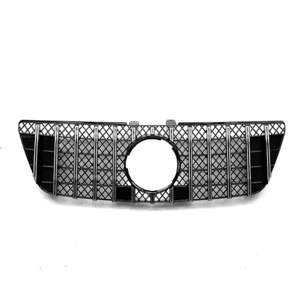 Sports Gt Amg Front Bumper Panamericana Grill W164 Grill Gtr Silver Lci CC-1801 Compatible With Mercedes Ml W164 2009-2012