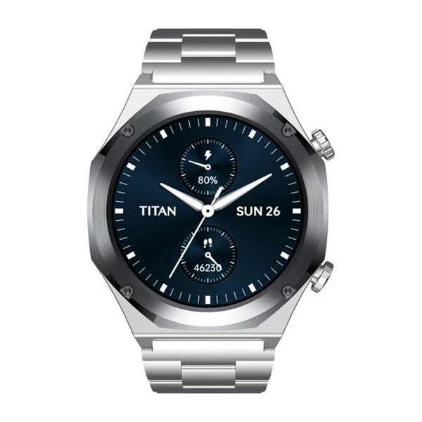 Titan Maestro Smartwatch, 1.43 inches AMOLED Display, Silver
