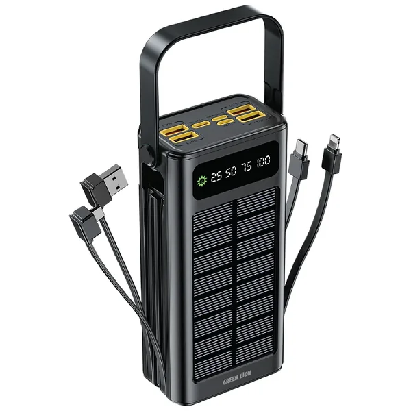 Green Lion Solar X 30000mAh Power Bank PD 20W - Black