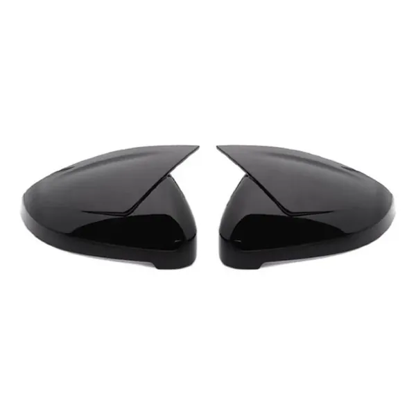 Side Rear View Case Door Wing Cap Shell Housing Mirror Covers Glossy Black CC-5968 Compatible With Audi A4 A5 B9 S4 Rs4 S5 Rs5 2017 -2020