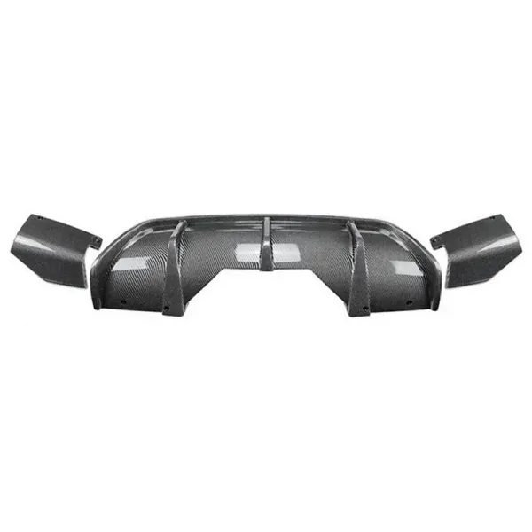 M Sport M Performance Rear Bumper Lip Skirt Splitter Diffuser Spoiler Zst-599 Cf Carbon Fiber Look CC-7179 Compatible With Bmw X6 F16 2014-2019
