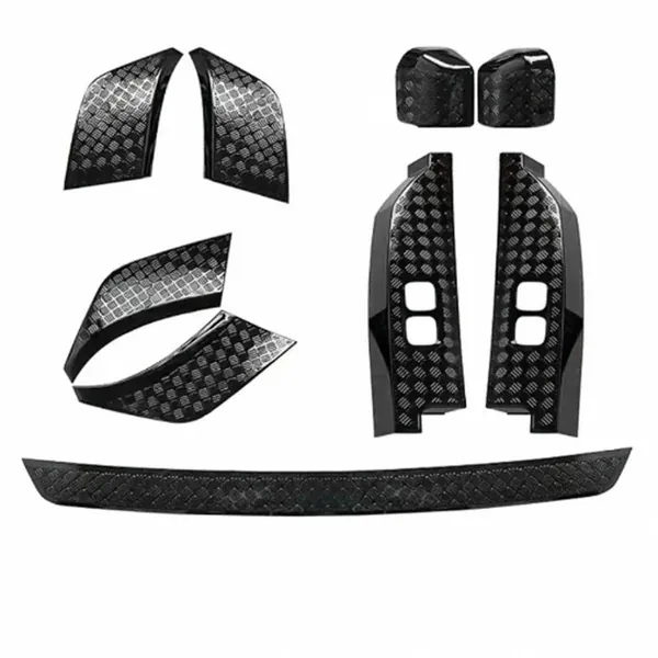 Side Moulding Body Kits Rear View Mirror Cover Front Bumper Side Anti-scratch Protection Exterior Trim Glossy Black 90 CC-7087 Compatible With Range Land Rover Defender 90 L663 Lr129997 2020+