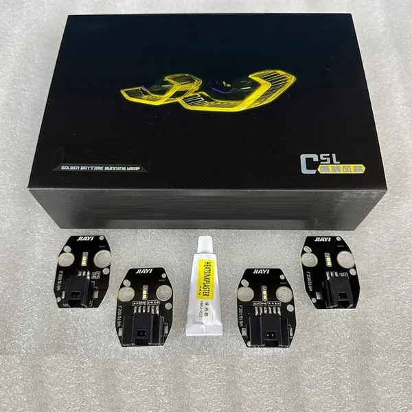 Led Style Headlight Drl Daytime Running Light Angel Eye Led Module Yellow Color Csl Style CC-7301 Compatible With Bmw 2 Series F22 F23 M240i F87 M2 Facelift 2018-2021