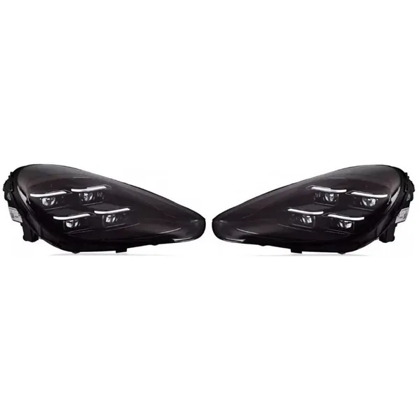 Front Upgraded Head Light Lamp Xenon Headlight Retrofit Upgrade Matrix Modified Led Drl Hid B CC-7289 Compatible With Porsche Cayenne 2015-2018