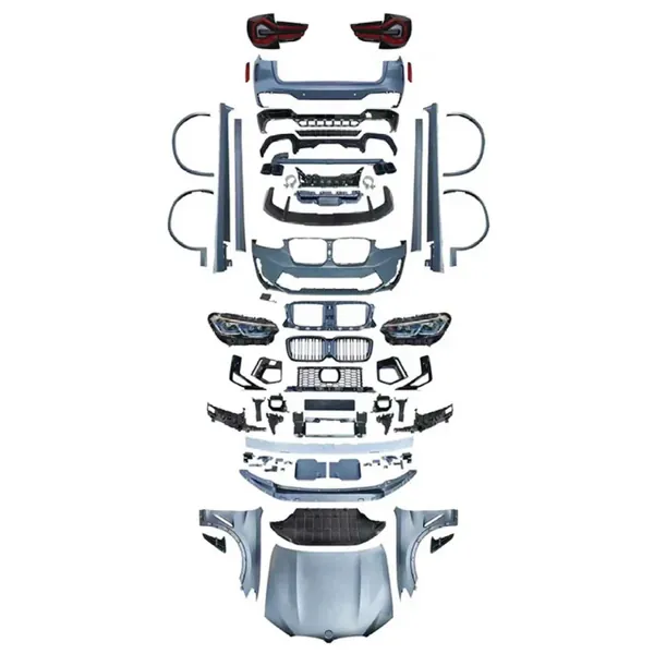 Upgrade Facelift Conversion Hood Fender Bodykit Bumper Headlight Taillight CC-6331 Compatible With BMW X3 F25 2010-2017 To X3 G01 G08 LCI 2023+ X3M F97