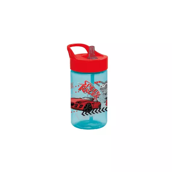 Herevin Decorated School Bottle-PP 430ml with Straw Speed Racer 161805-002