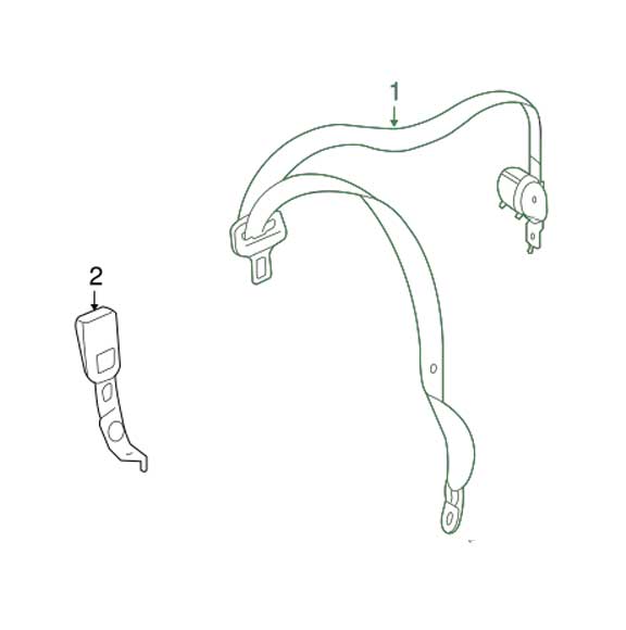 Mercedes Benz Genuine SEAT BELT 16486018858K64