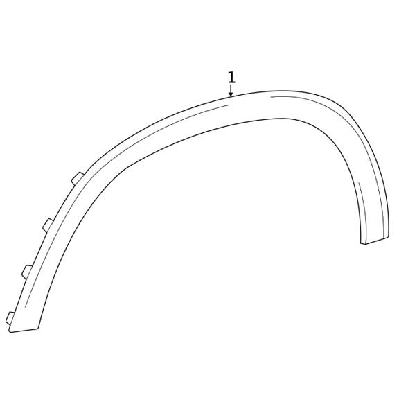 Mercedes Benz Genuine WHEEL ARCH COVER 16788044059197